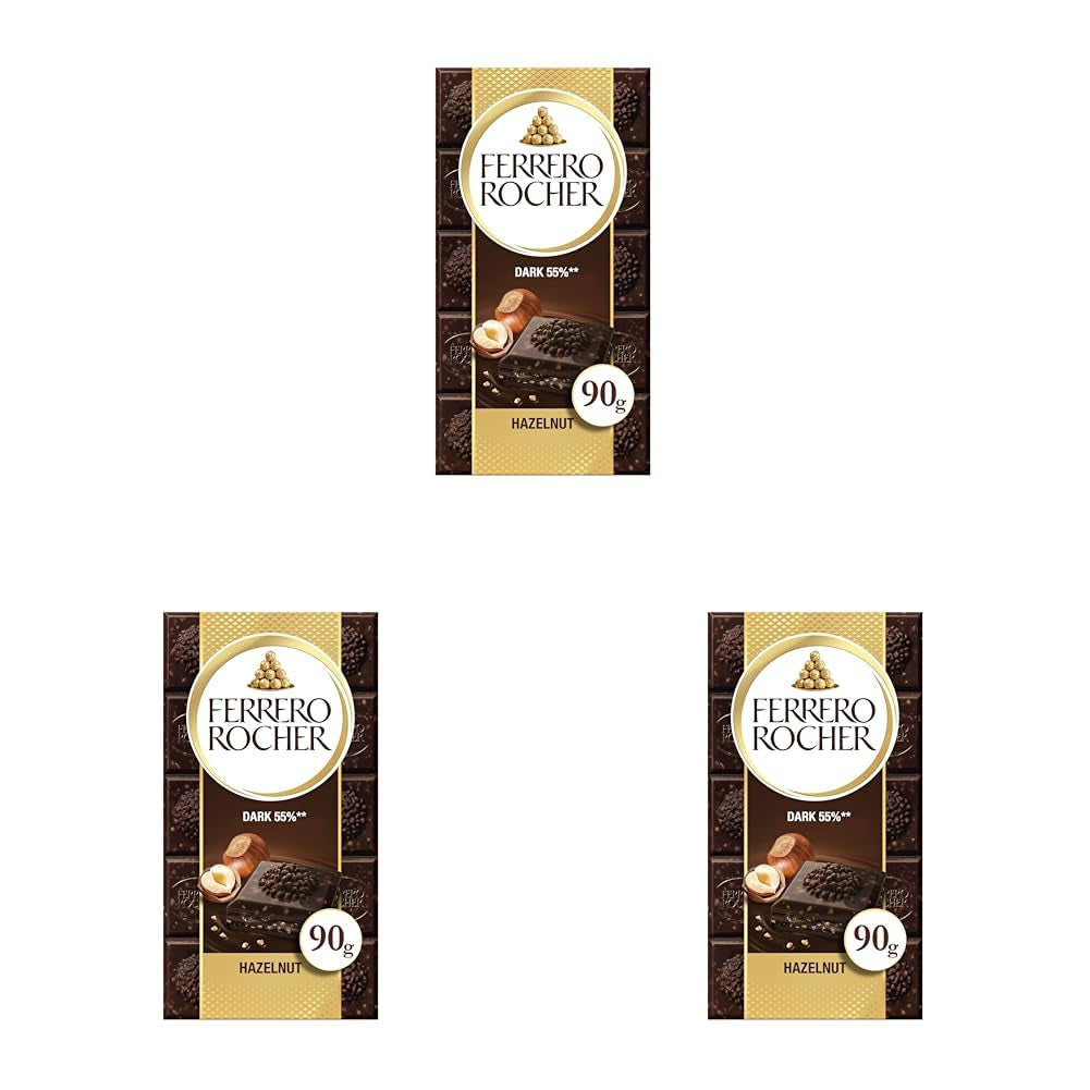 Barrita Ferrero Rocher - Chocolate Blanco con Avellanas - Regalo de San Valentín para Él y Ella - 1 Barra de Chocolate x 90g