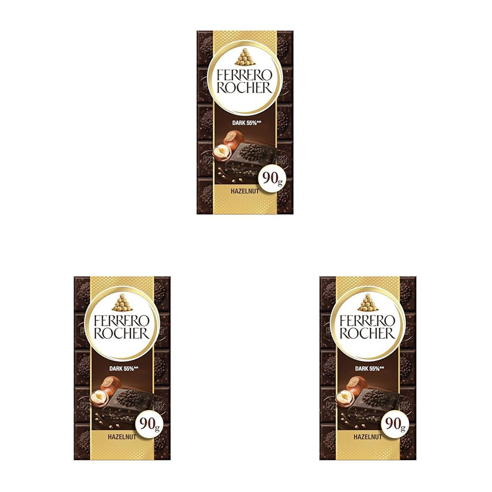 Barrita Ferrero Rocher - Chocolate Blanco con Avellanas - Regalo de San Valentín para Él y Ella - 1 Barra de Chocolate x 90g