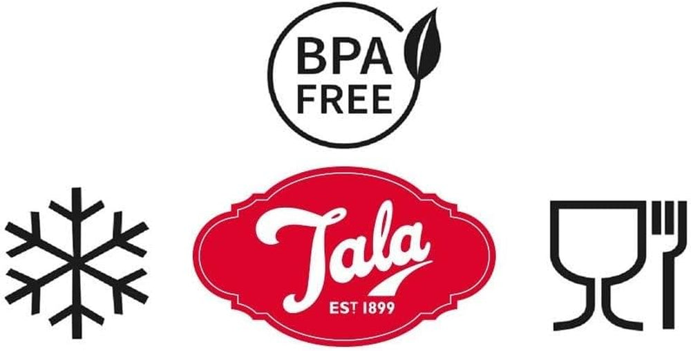 Set de 6 forme rotunde reversibile Tala pentru biscuiți, forme pentru biscuiți cu margini netede și striate, plastic fără BPA, pentru aluat, fondant și marțipan, 48 până la 98 mm