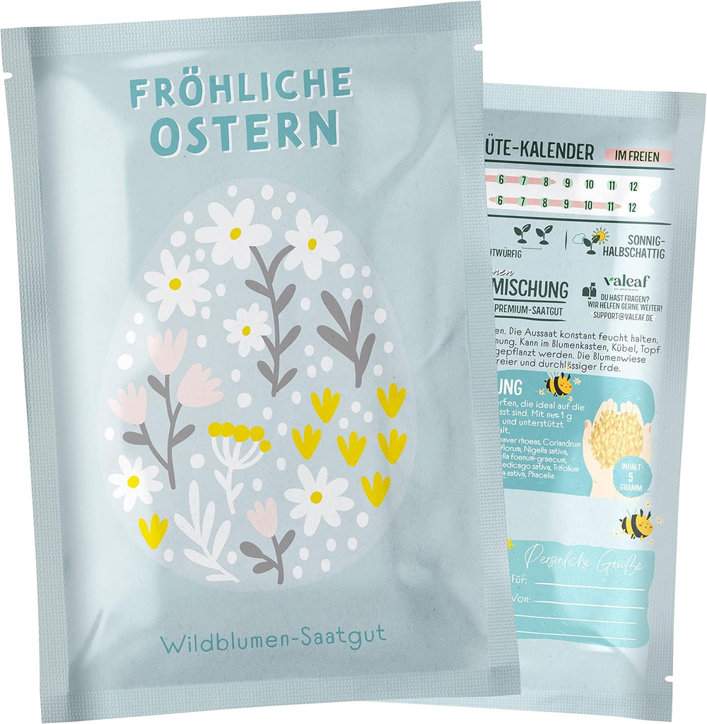 Semillas de pradera de flores silvestres | Semillas de flores de regalo de Pascua, Semillas de hierba de Pascua | Semillas de flores de Pascua y regalos de Pascua para niños | Semillas de flores silvestres | Paquetes de semillas para un prado de flores silvestres