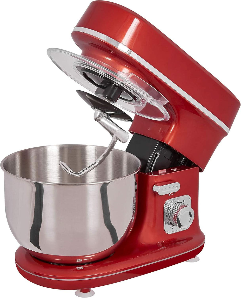 GUTFELS Küchenmaschine KM 8102 Roi | Máquina de cocina | 1200 vatios | Schneebesen | Rührhaken | arrodillado | 10 estupen | Podredumbre | 5 L Schüssel Madre e Hijo Tienda Naty