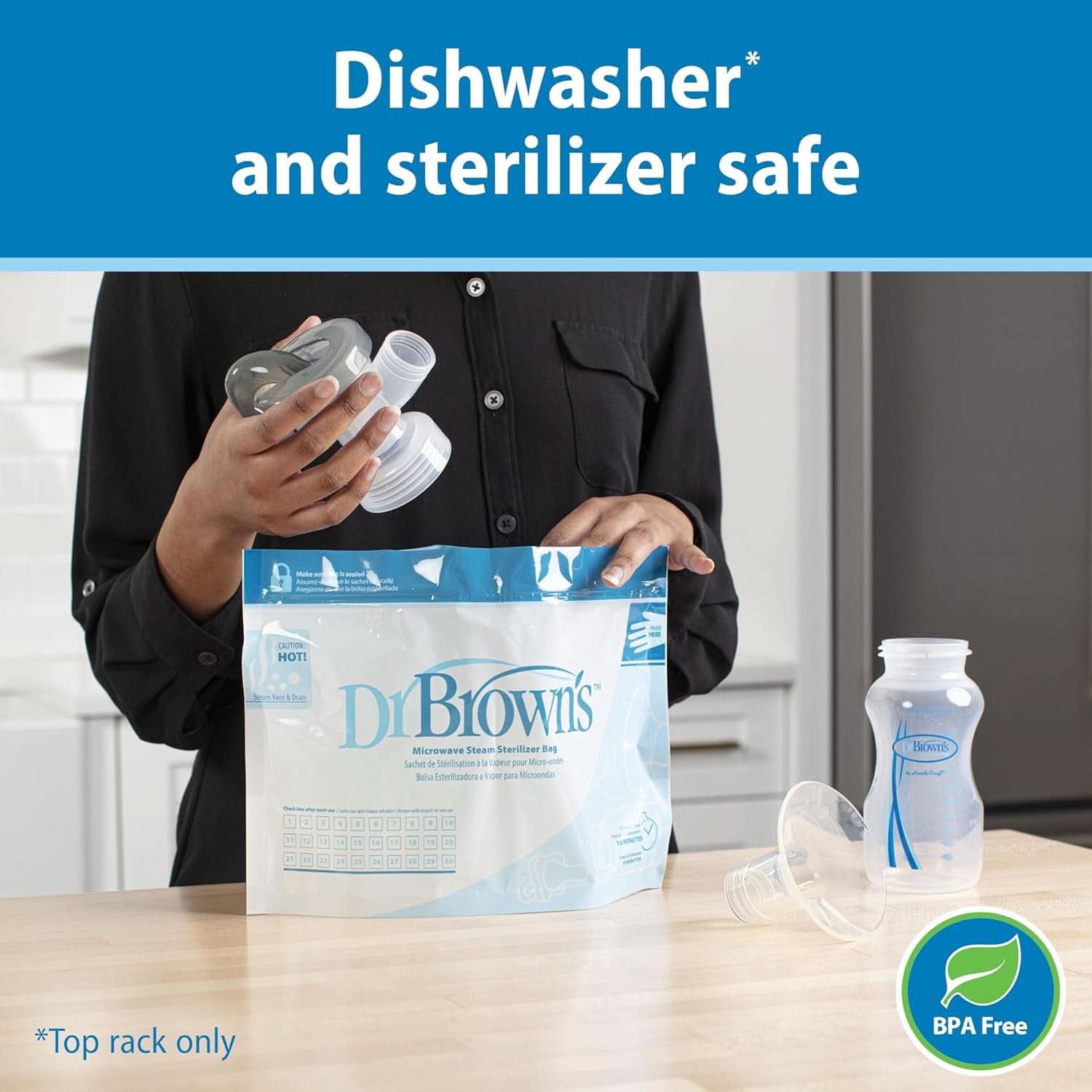 Sacaleches manual con protección Softshape 100% silicona (B, brida 25mm) y opciones anticólicos + Biberón de boca ancha de 150ml con tetina nivel 1 de flujo lento Accesorios Alimentación y Lactancia Bebe Naty Shop