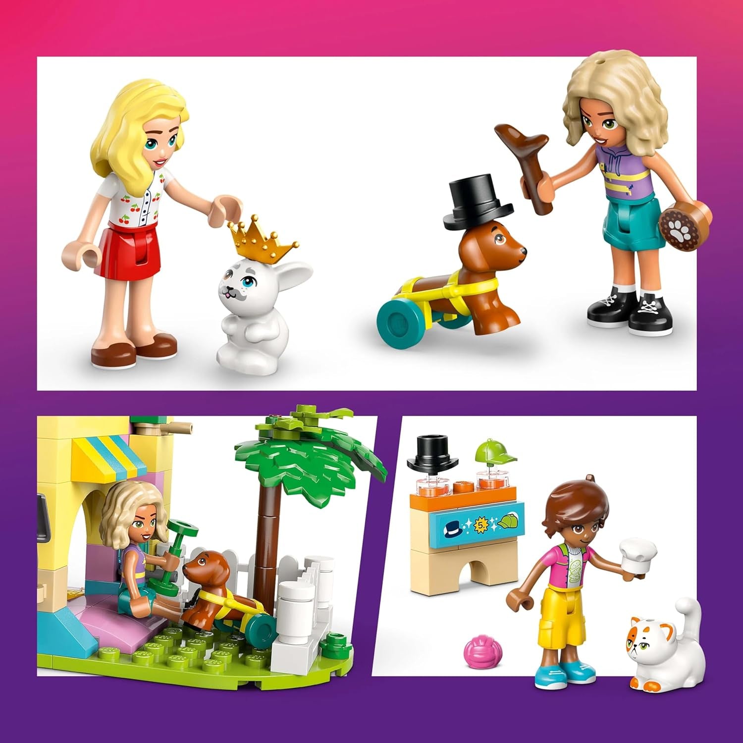 LEGO Friends Animal Accessories Store Set de juego de simulación Juguete educativo para niñas de 6 años 3 minifiguras y 3 figuras de animales Gato Perro Conejito Idea de regalo para niños 42650 Juegos de construcción Besuche den LEGO-Store