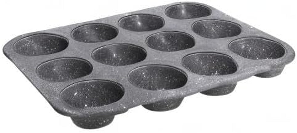 Pure Roq Muffinform Para 12 Muffins, Aluminio, Negro Moldes y bandejas para horno Naty Shop