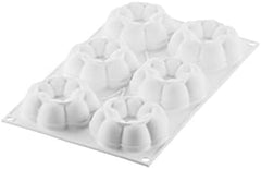 Silikomart, Forma Corona de Trufa de Silicona Ø 8,2 x A 2,9 cm, 6 cavidades, 90 ml Cocina Naty Shop