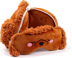 Puckator pernă de călătorie cu mască de ochi Relaxeazzz - Gigi pudelul - animale drăguțe Perne calatorie Naty Shop