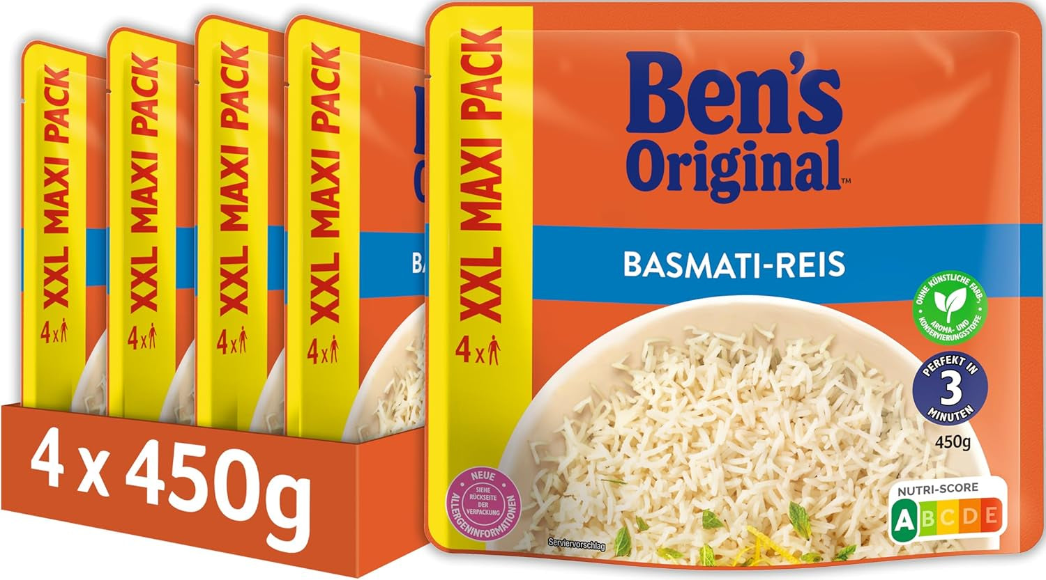 BEN'S ORIGINAL™ Arroz Basmati Express 6 x 220g