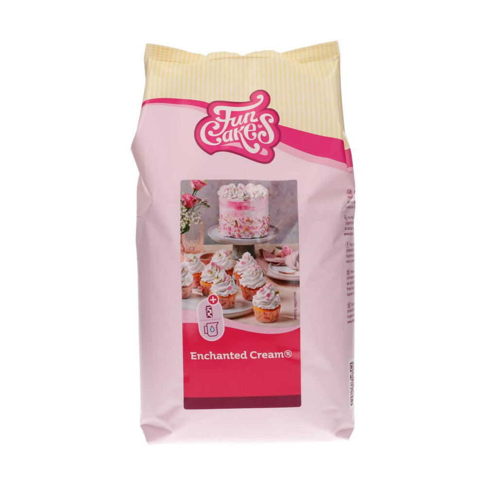 Funcakes Mix Für Enchanted Cream®: Einfach Zu Berübenende, Sehr Leichte Und Fauschige Schneeweiße Creme, Perfekt Zum Füllen Und Abdecken Von Kuchen Oder Als Belag Für Cupcakes, Halal., 900 G Mezcla para hornear y cocinar Naty Shop 4 Kg Vainilla