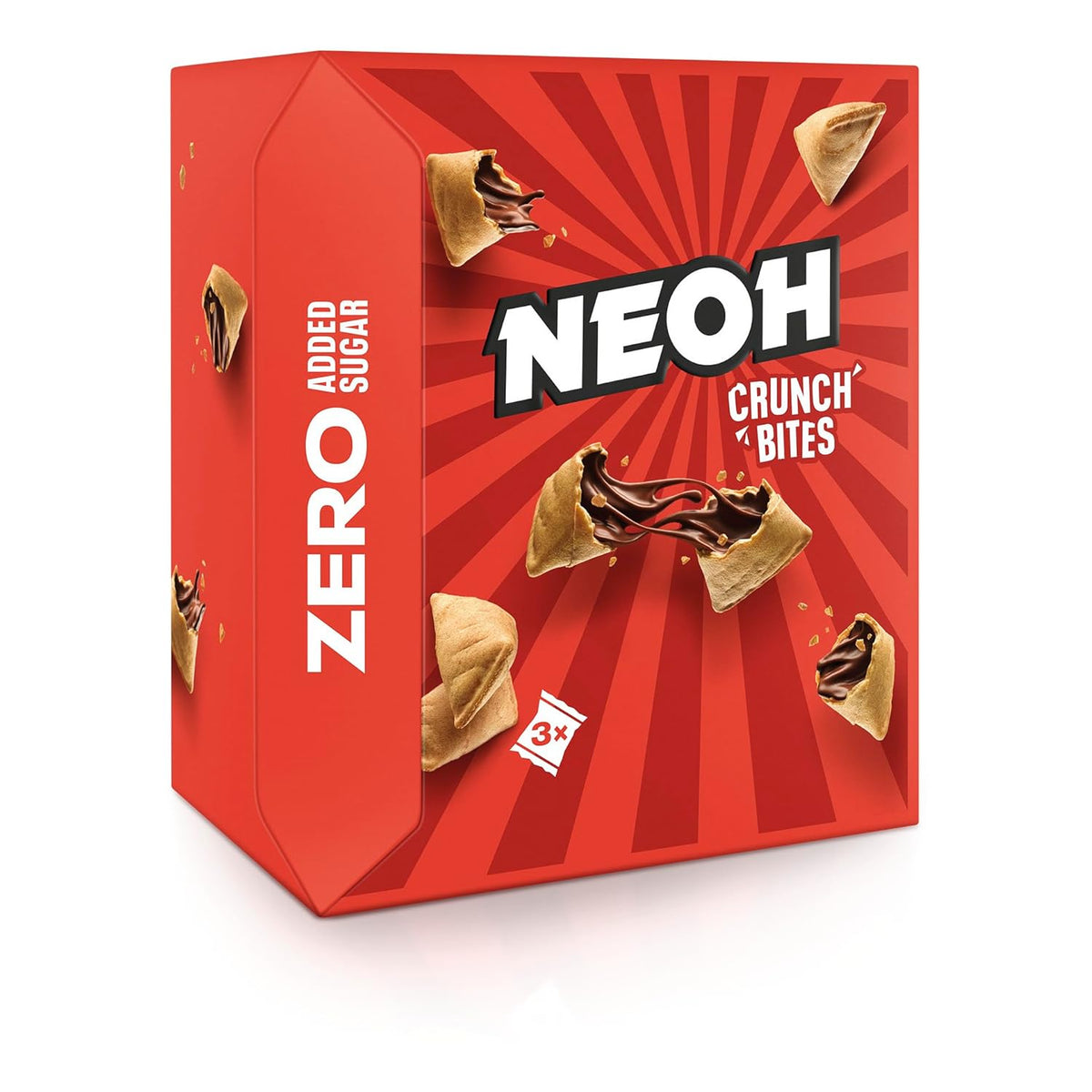 Bocaditos de chocolate NEOH | Sin azúcares añadidos, 100kcal por ración, trozos crujientes con relleno cremoso de avellanas y cacao, perfecto para llevar o como sustituto del muesli | Keto, bajo en carbohidratos | Paquete de 3 x 29 g