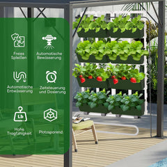Hängende Vertikale Wand Pflanze, Vertikale Pflanzenwand Balkonbar Pflanzenwand Indoor con Smart-Timer und Wasserpumpe Blumentopf Wand para Hof Garten Balkon Decoración del hogar