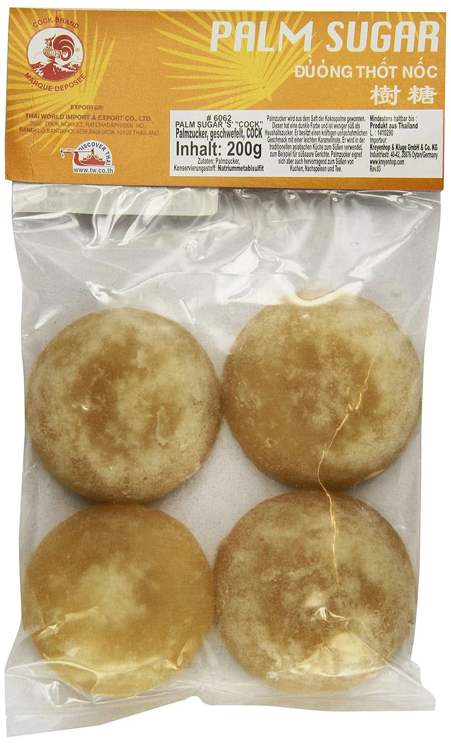 Palmzucker, Scheiben (1 X 200 G) Indulcitori Naty Shop