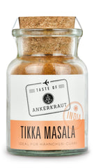 Ankerkraut Tikka Masala Gewürz Indien, 70 g im Korkenglas, Lecker Curry mit Hähnchen, Gemüse, Reis Selber Zu Hause Kochen, Chicken Curry Zuckerfrei in Premium Qualität