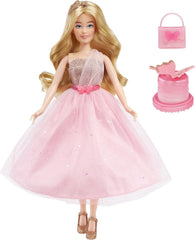 MGA's Dream Ella Let's Celebrate Puppe - ARIA - 29 cm große Blonde Party Modepuppe - Rosa & Gold Glitter Konfettischmetterlinge - 5 accesorios - Para niños y niñas de 4 años