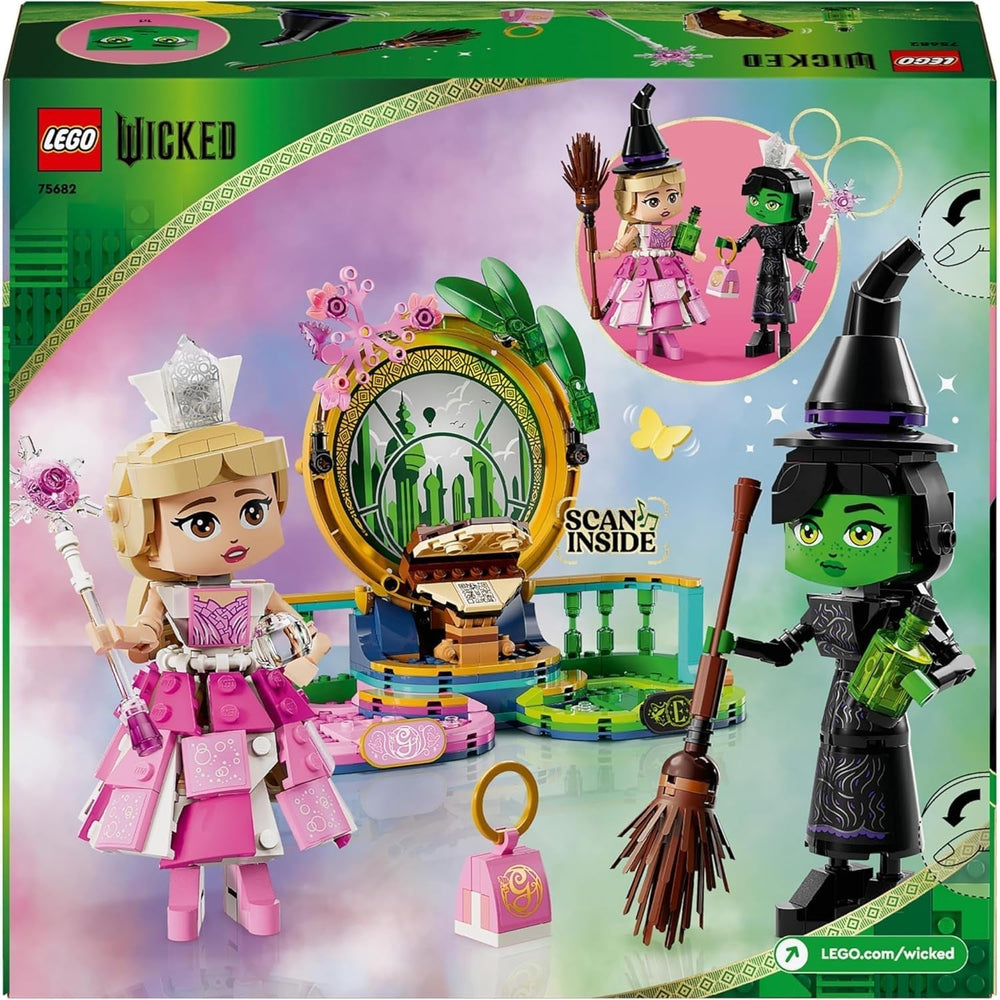 Muñecas LEGO Wicked Elphaba y Glinda - Figura de juguete coleccionable de las Brujas de Oz - Regalo creativo para niñas mayores de 10 años y fans de la película - 75682 Juegos de construcción Besuche den LEGO-Store