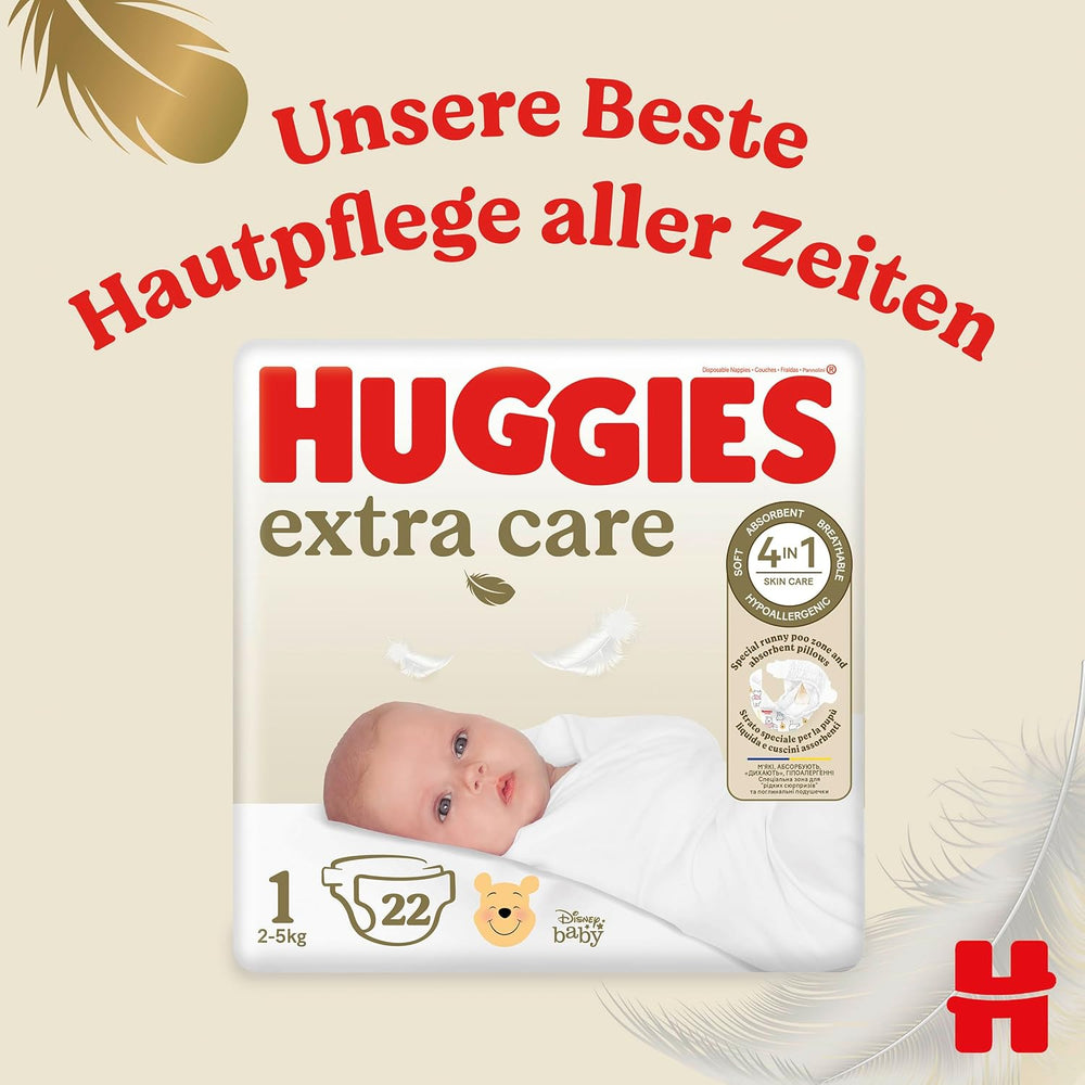 Pañales Huggies para recién nacido, talla 1, 100 pañales (2 x 50), caja de medio mes
