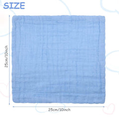 Toallas de muselina para bebé, pack de 8 toallas absorbentes de algodón orgánico, 25 x 25 cm Mother and Baby Naty Shop