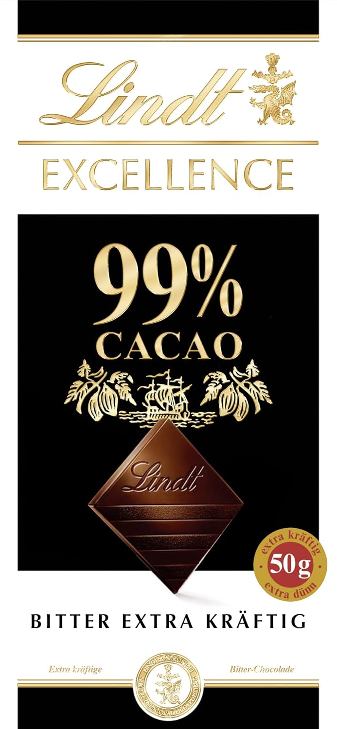 Lindt Excellence Barrita 78 Percent Cacao - Barrita Vegana Persistencia Intensidad Cacao 100g Ideal Regalo