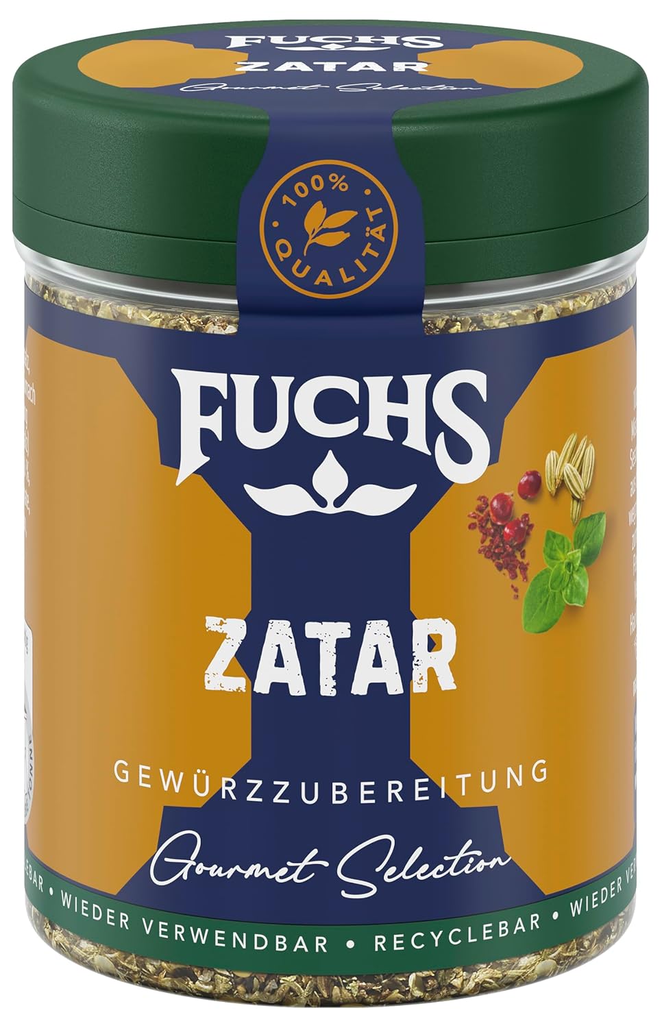 Fuchs Spices Gourmet Selection Medio Oriente/África - Mezcla de Especias para Cuscús y Bulgur Mezcla de Especias Recargable para Condimentar Platos de Bulgur Vegano 55g