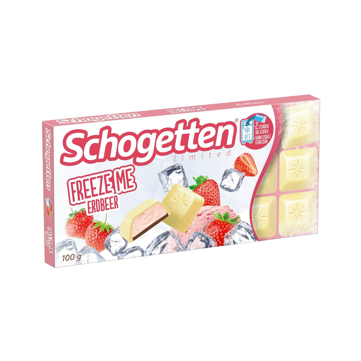 Schogetten Freeze Me Strawberry Edición Limitada - Helado Frío De Chocolate Con Intenso Sabor A Fresa