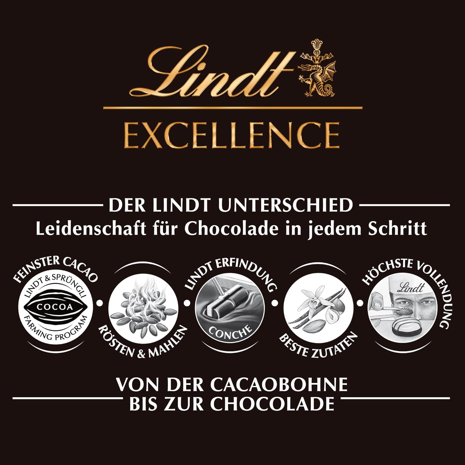 Lindt Excellence Sweet Salted Wood - Barra de chocolate negro 100g - Sabor intenso a cacao