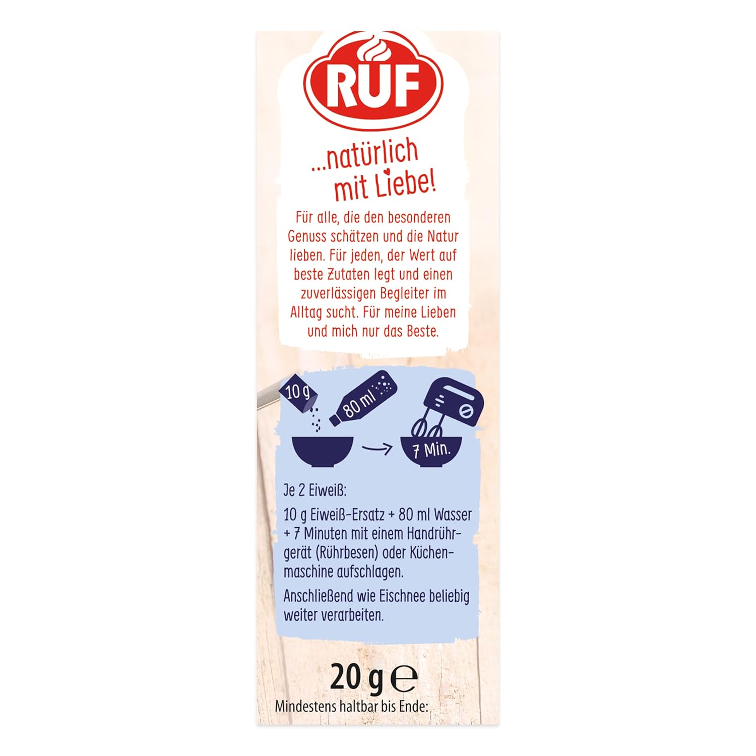 RUF Bio Sustituto Proteico Vegano - Para Cocinar Y Hornear