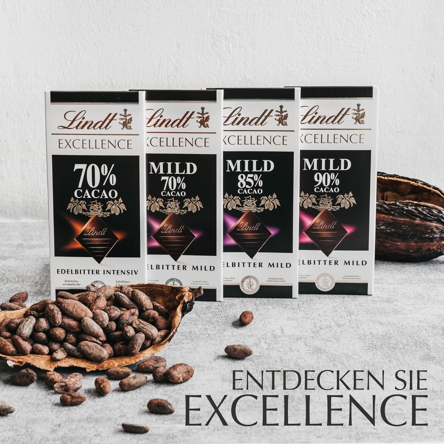 Chocolate Lindt | Bar EXCELENCIA 70% | 100g | Chocolate negro intenso y con mucho cuerpo | Barra de chocolate vegana
