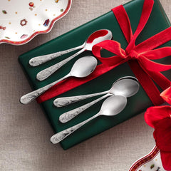 Villeroy & Boch - Set de linguri de cafea Toy'S Delight 6 piese Silver Platinum, rezistent la mașina de spălat vase Bucatarie Naty Shop