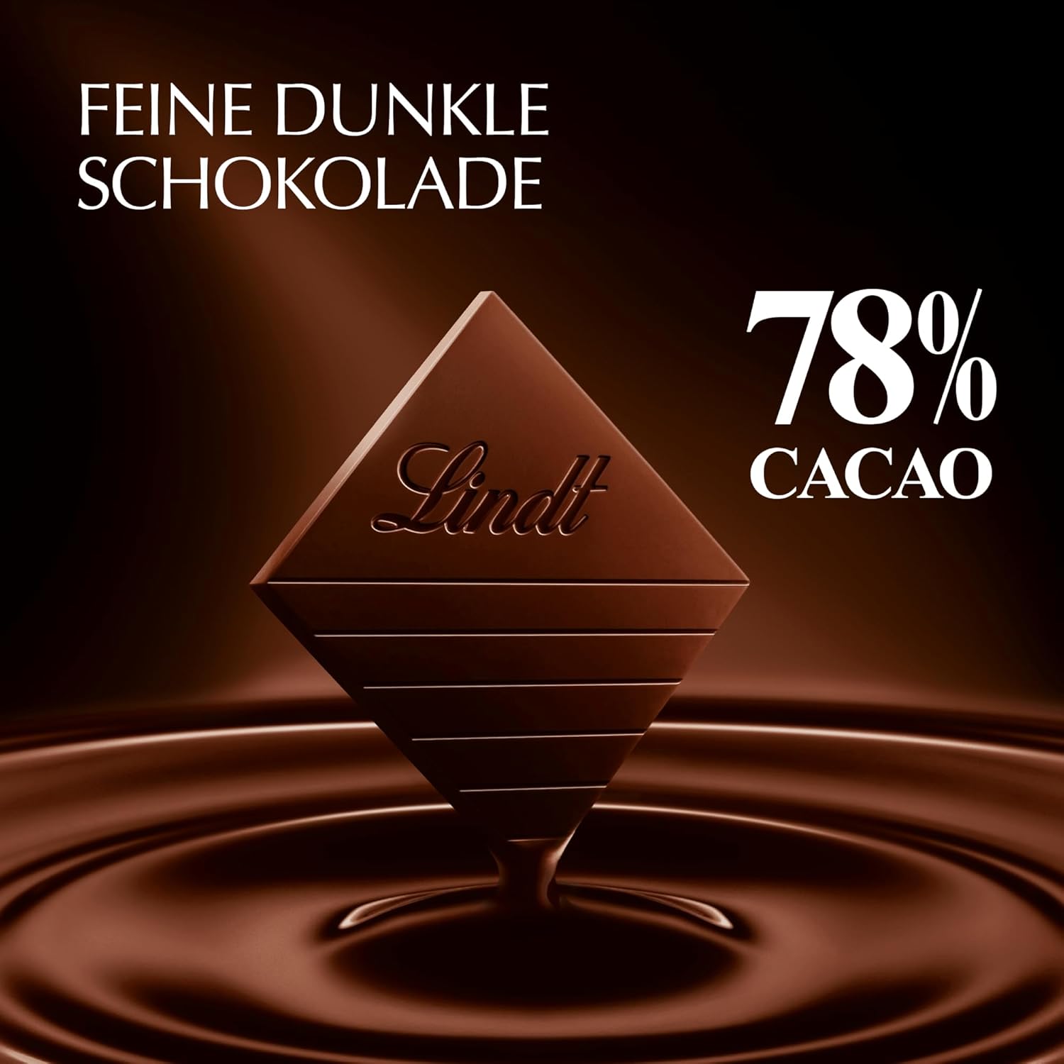 Lindt Excellence Barrita 78 Percent Cacao - Barrita Vegana Persistencia Intensidad Cacao 100g Ideal Regalo