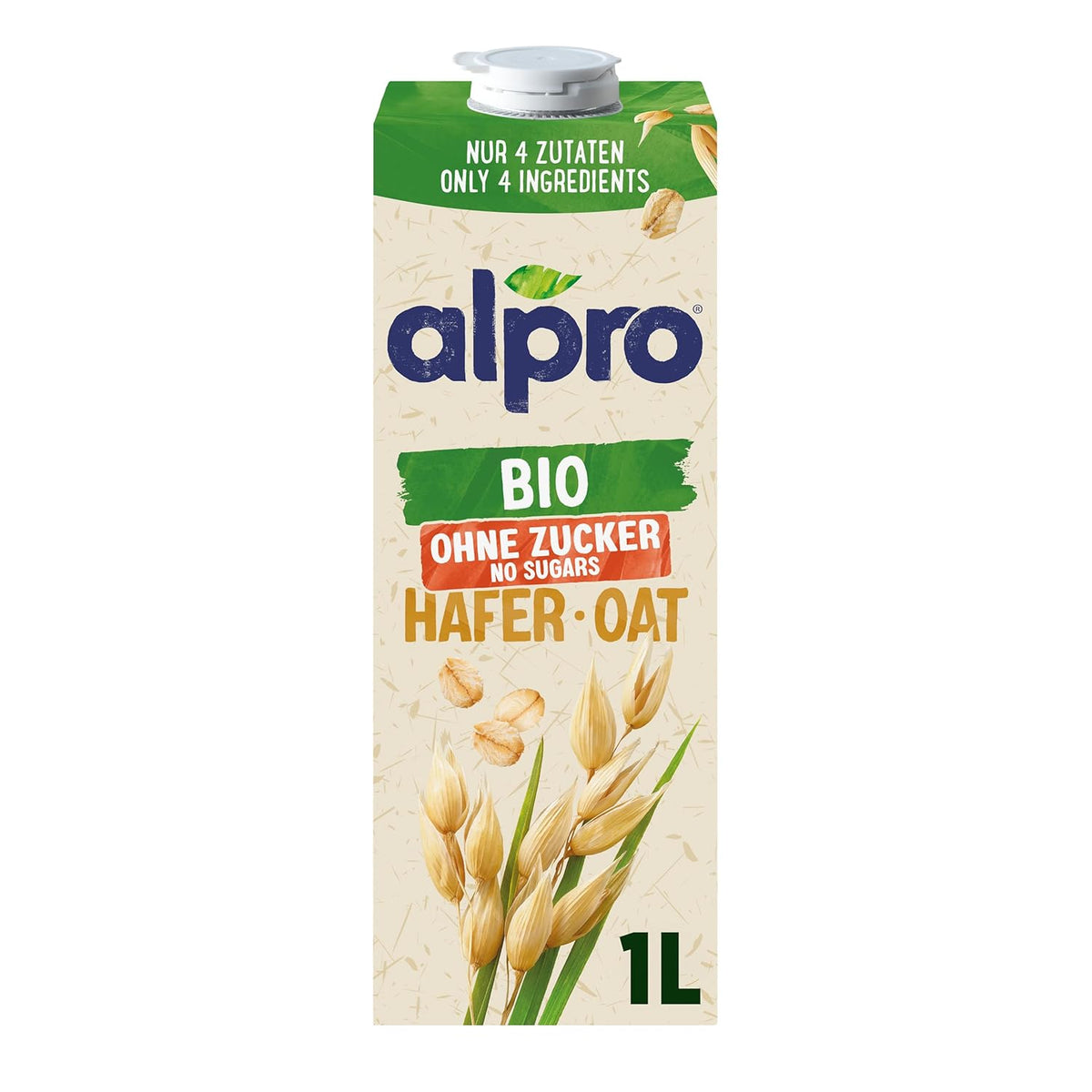 Alpro Bio Haferdrink Sin Azúcar - Bebida vegetal con avena