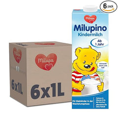 Leche infantil Milupino lista para beber (6X1L), a partir de 1 año, para niños pequeños en fase de crecimiento Naty Shop