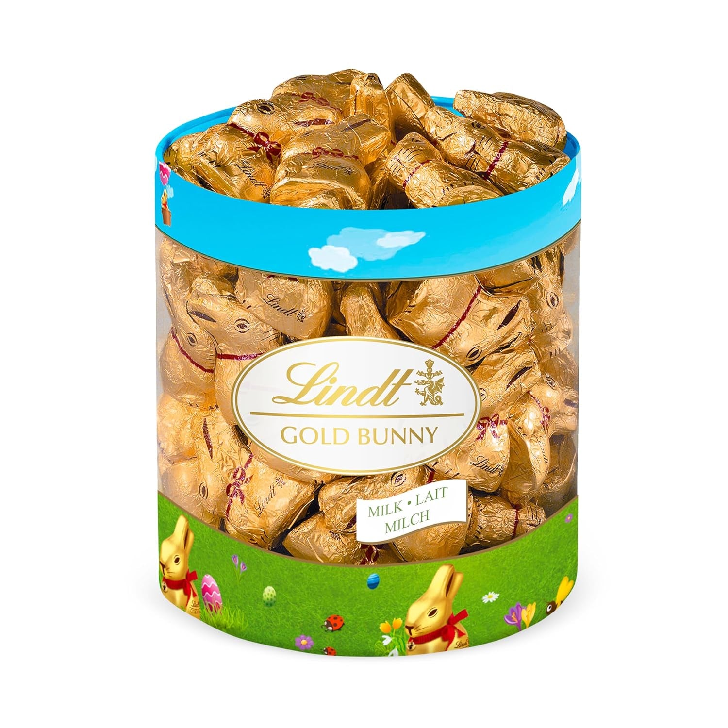 Lindt Mini Conejitos Dorados Chocolate | Bolsa 700g | 70 mini conejitos dorados de 10 g | Chocolate con leche en bolsa | Chocolate de Pascua | Regalo de chocolate | Conejitos de chocolate | conejito de pascua