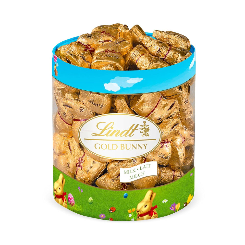 Lindt Mini Conejitos Dorados Chocolate | Bolsa 700g | 70 mini conejitos dorados de 10 g | Chocolate con leche en bolsa | Chocolate de Pascua | Regalo de chocolate | Conejitos de chocolate | conejito de pascua
