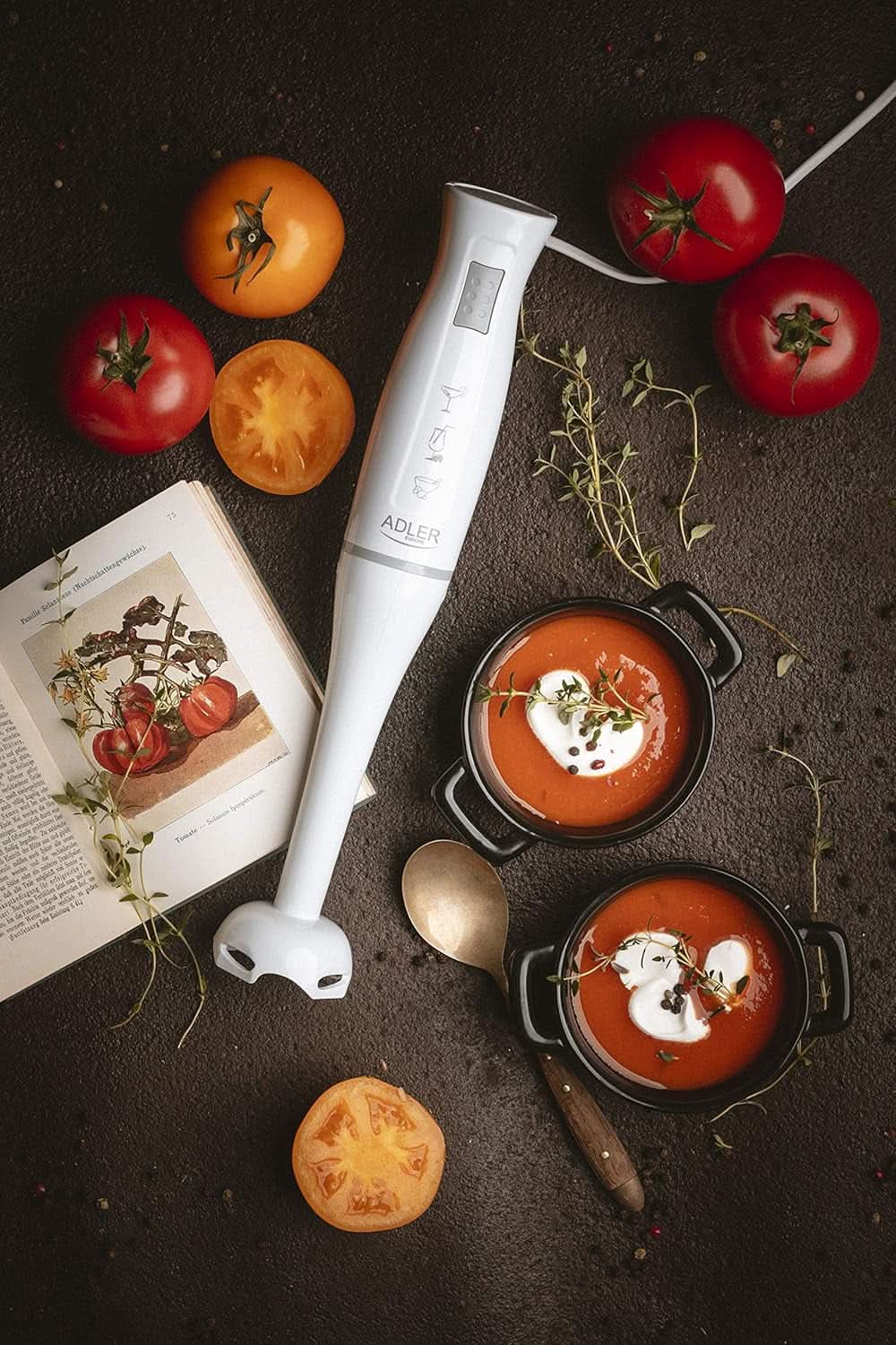 Adler AD4622 Batidora, plástico, blanco Cocina Naty Shop