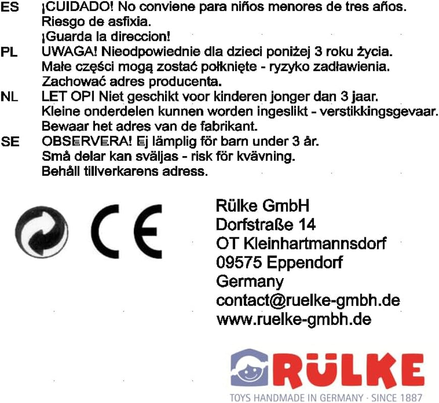 Juguete de madera Rülke 23112 Casa de muñecas, colores madera, rojo Casas de muñecas Naty Shop