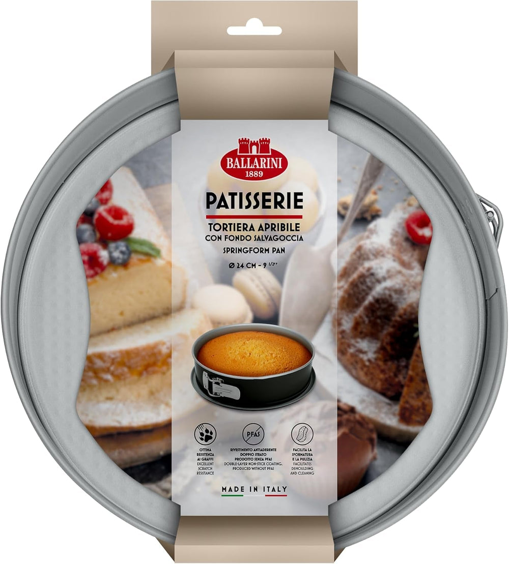 Ballarini, Molde para horno, varios modelos Moldes y bandejas Naty Shop Molde para tarta Spring Gris con fondo antigoteo 24 cm