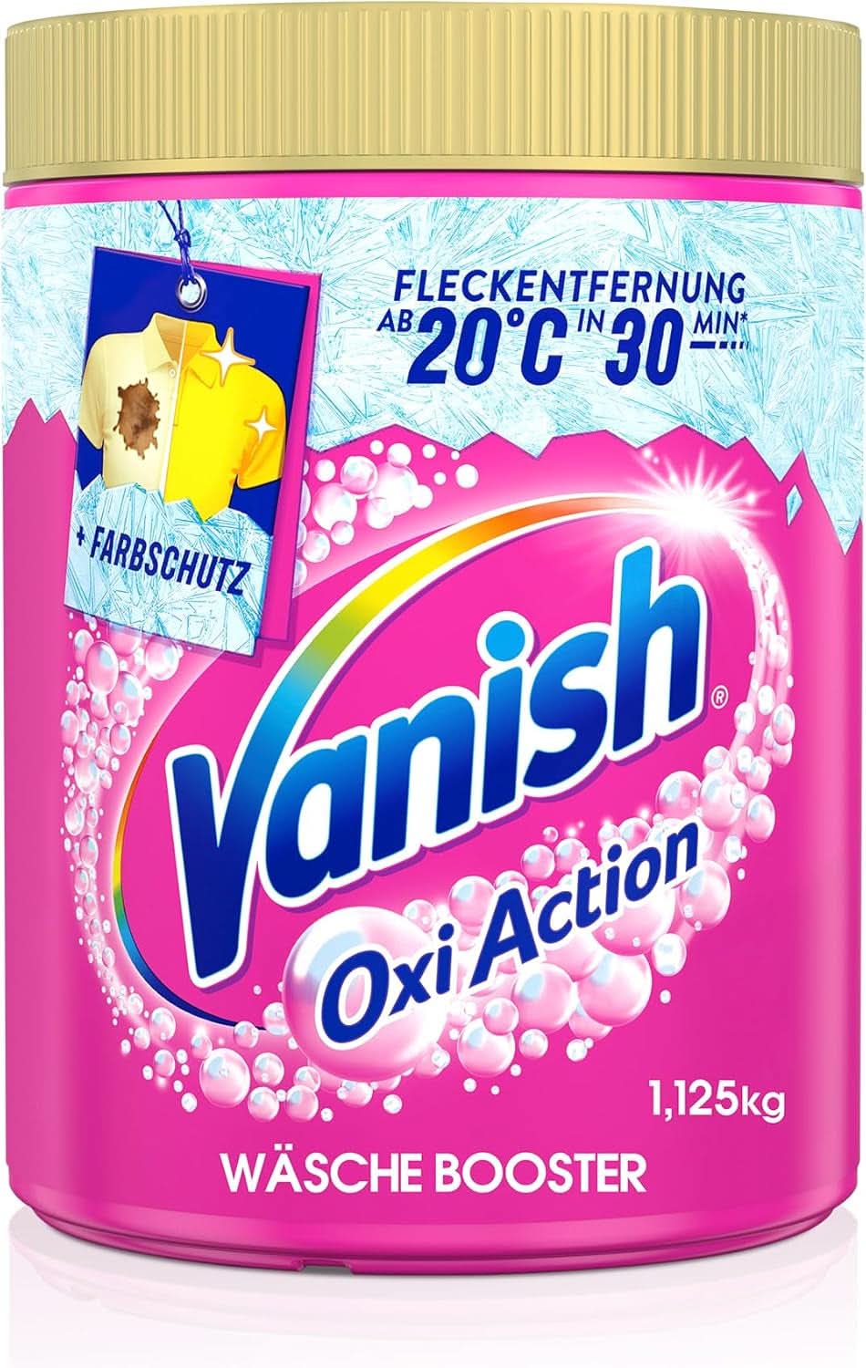 Vanish Oxi Action Powder Pink - 1,125 Kg - pudră de îndepărtare a petelor și de îmbunătățire a rufelor fără clor - pentru rufe colorate Detergenti Rufe Naty Shop