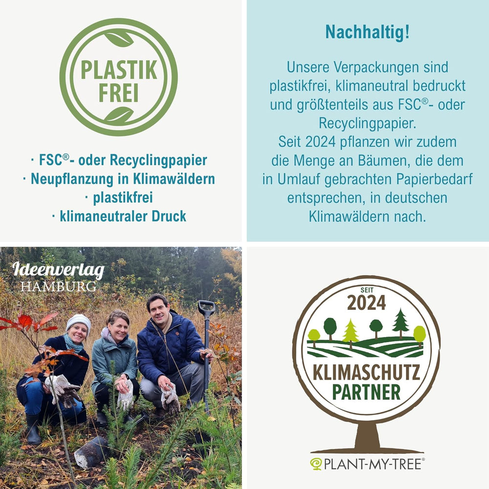 10x "Glück to grow" Semenbomben als Glückbringer 2026 & Blumensamen Geschenk | Mitbringsel Erwachsene & kleine Gastgeschenke Silvester - Kleeblatt Glückbringer Prüfung - inkl. Conjunto de tarjetas de regalo