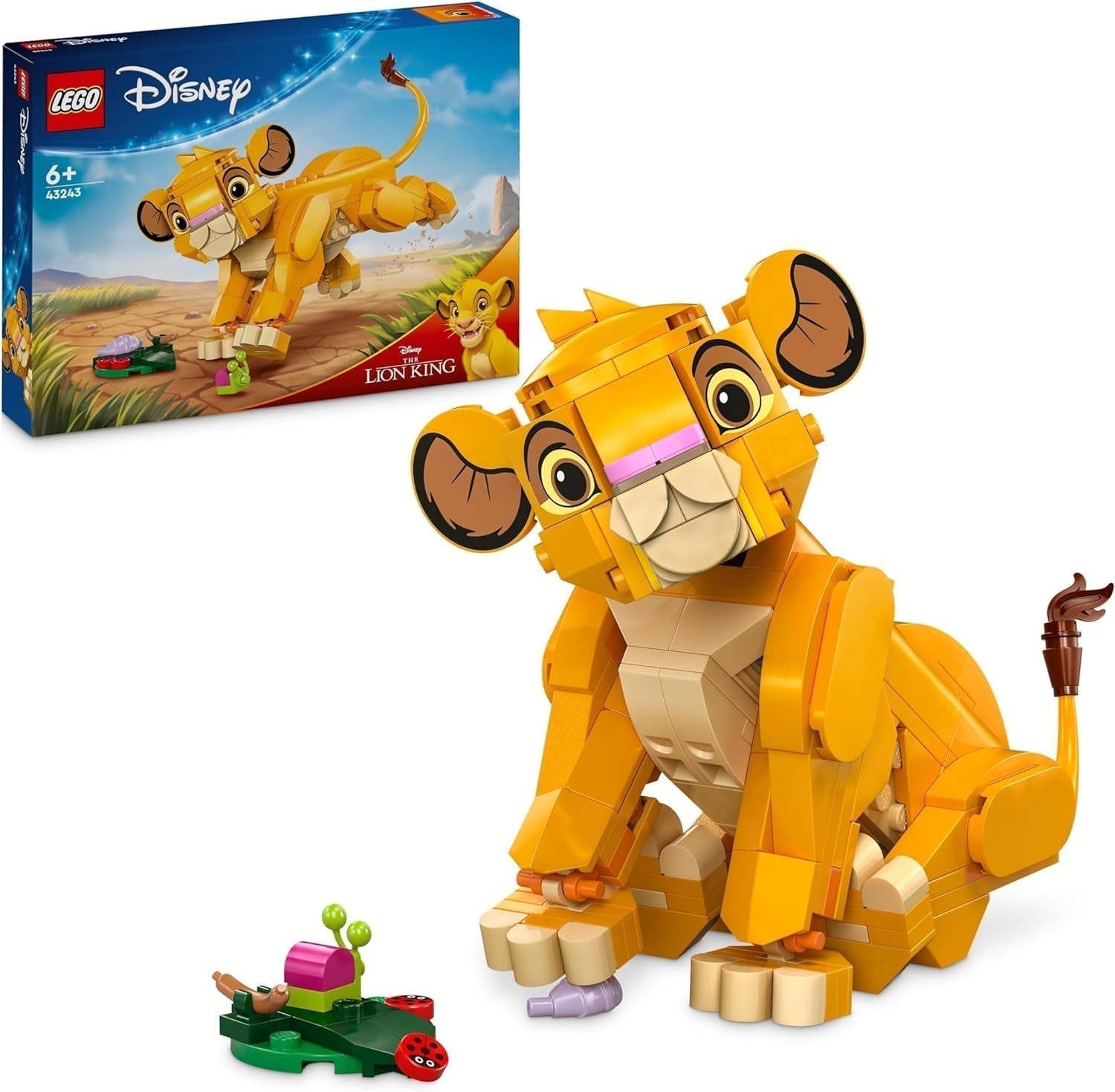 LEGO Ç€ Disney Simba, el cachorro del rey león, juguete de construcción para niños, Playset de fantasía con la figura del león, genial idea de regalo para niñas y niños a partir de 6 años, juguete para niños 43243 Juegos de construcción Beuche den LEGO-Store Título predeterminado