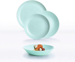 Set de veselă Pampille Turquoise Opal, 18 piese - 6 persoane, turcoaz