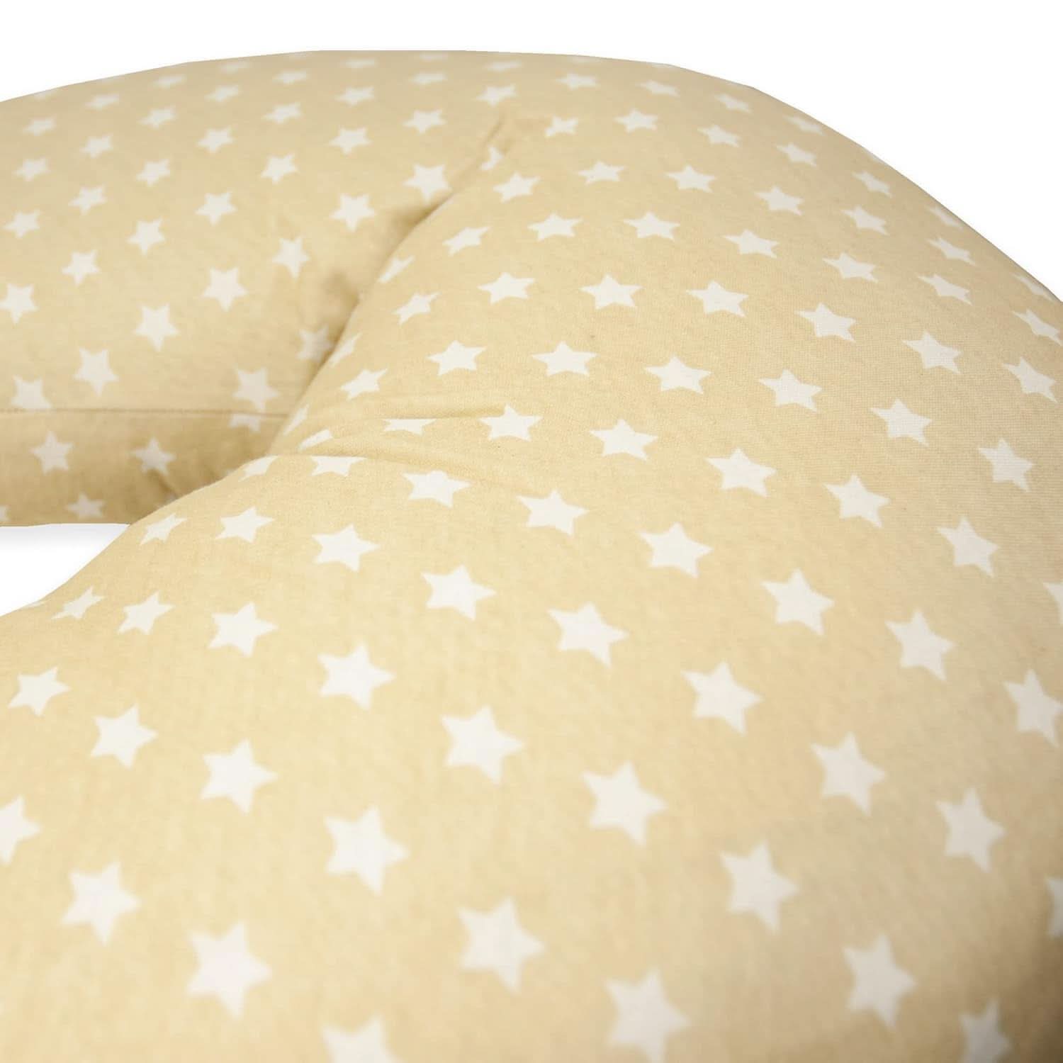Cojín de lactancia para recién nacido, XL, Funda 100% algodón, desenfundable y lavable, Relleno de Poliéster, Motivo Estrella Accesorios Alimentación y Lactancia Bebe Naty Shop