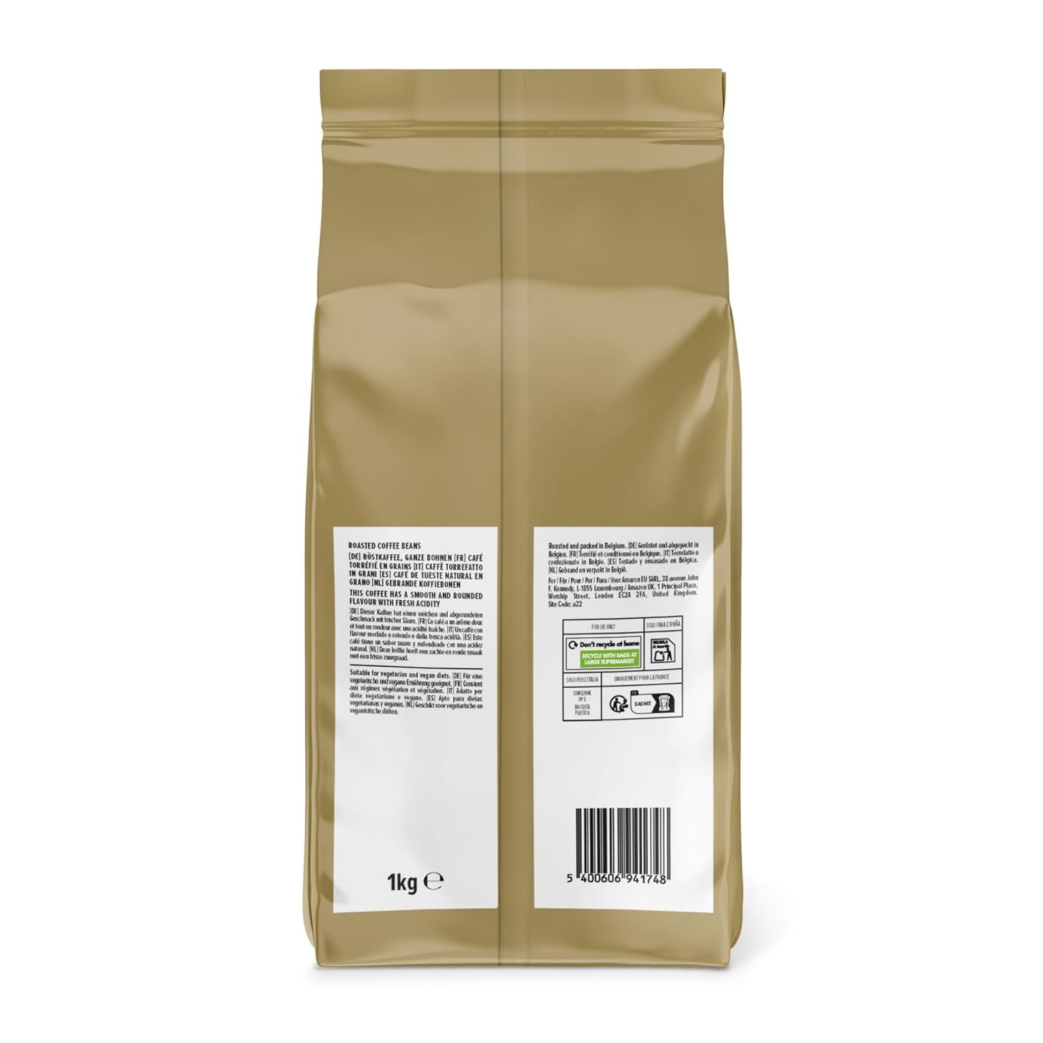 by Amazon Kaffeebohnen, Mittlere Röstung, 100% Arabica, Amaretto, 2kg (2 Packungen mit 1kg)