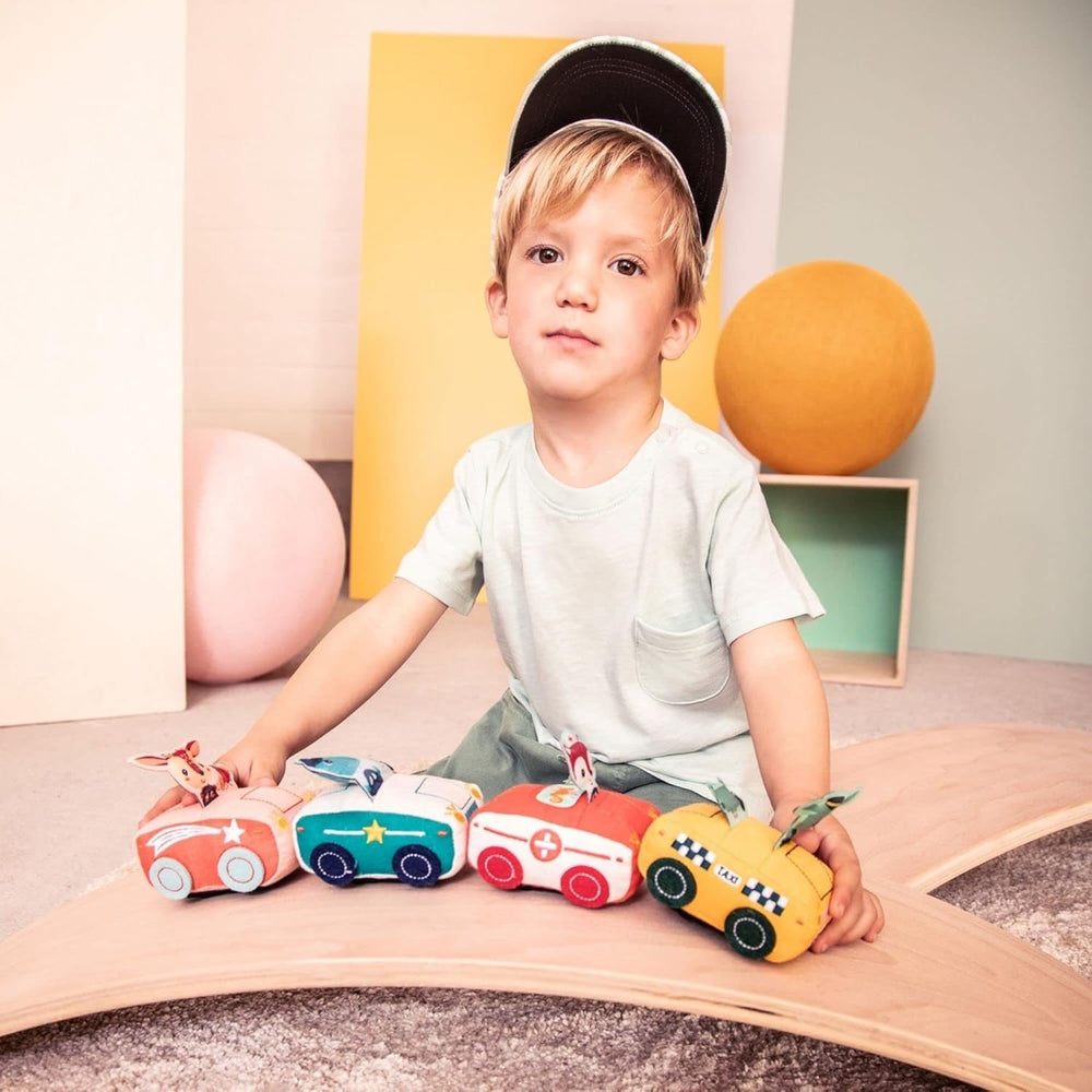 Lilliputiens - Mașina cu fricțiune Marius Rinocerul - Jucărie muzicală și senzorială - Încurajează abilitățile motorii, imaginația și creativitatea copiilor mici - Jucărie de învățare timpurie - De la 18 luni -83440 Jucarii Bebe Naty Shop