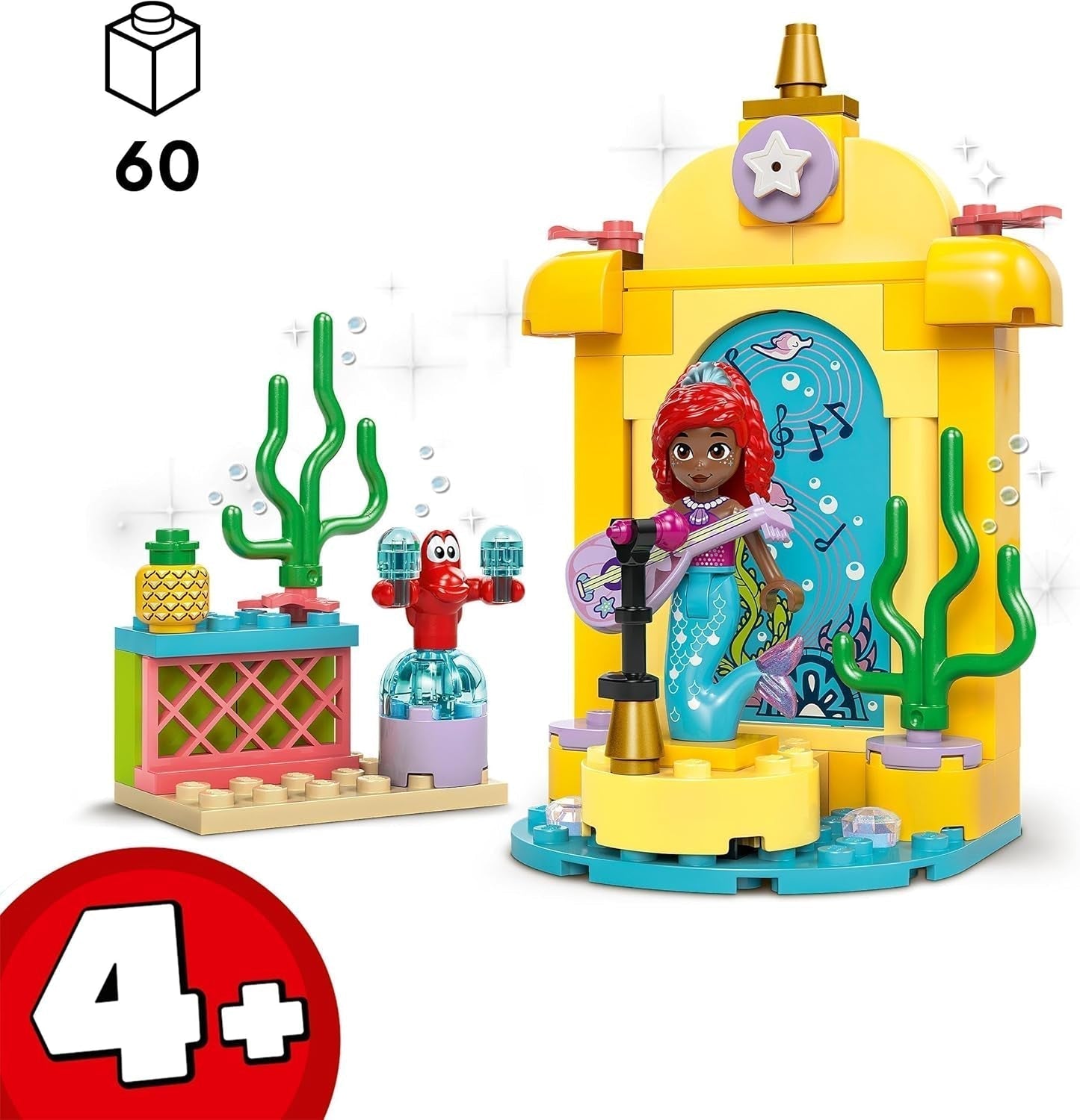 LEGO Ç€ Escenario musical de la Princesa Disney Arielle, juguete de construcción para niños con 2 figuras, idea de regalo para niñas y niños a partir de 4 años y fanáticos de las series de televisión, juguete para niños 43235 Juegos de construcción Beuche den LEGO-Store