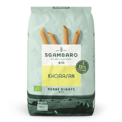 Pasta Penne Rigate Bio N.91 - 500g de Trigo Khorasan - Trigo antiguo, rico en proteínas, 100% cultivado en Italia - Versátil en la cocina y rico en nutrientes