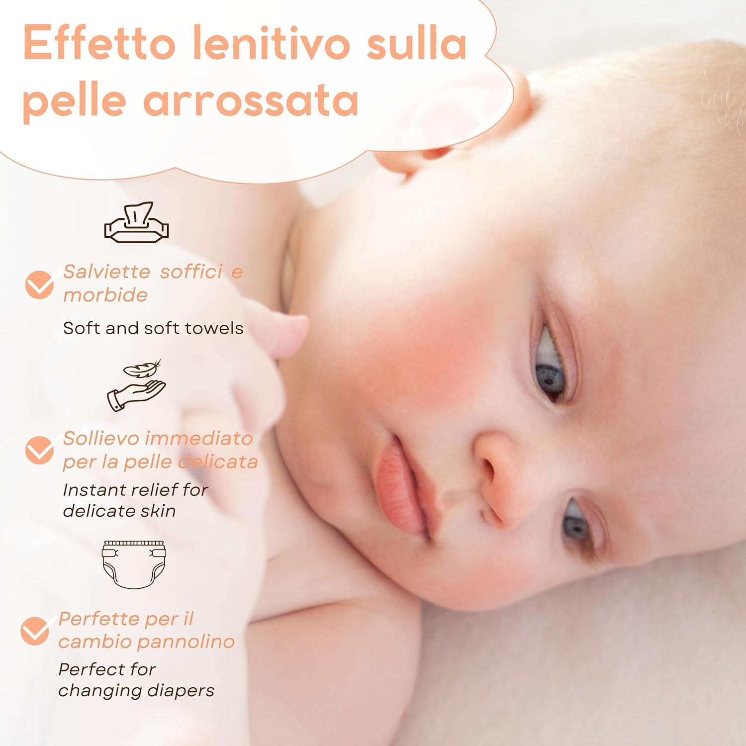 Toallitas húmedas Aloe Baby para pieles sensibles, sin alcohol, respetuosas con la piel, pH 5,5, ligeramente perfumadas, 1728 unidades (24 paquetes)