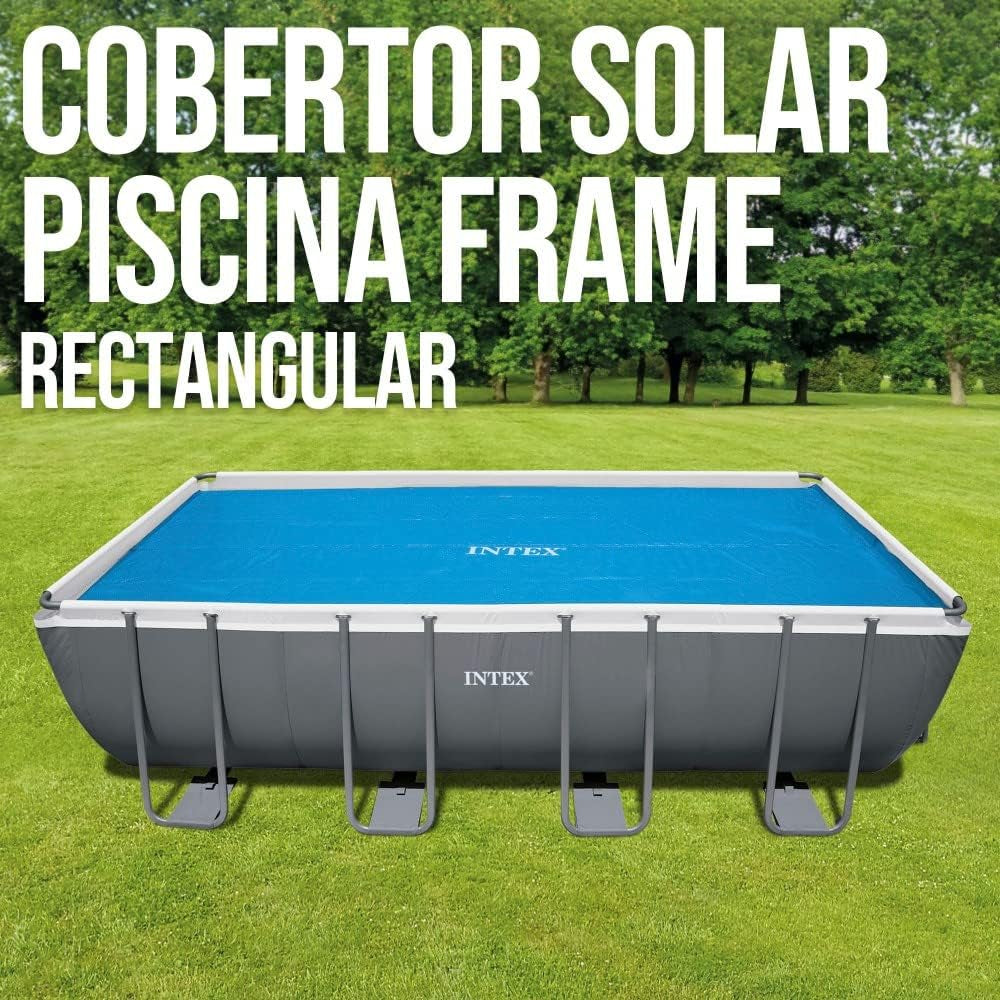 Funda de colchón Intex Ultra Frame rectangular 549 x 274 cm, grosor 160 micras, dimensiones de fabricación: 538 x 253 cm, 28016, azul