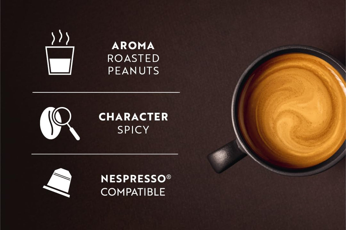 Café Royal Espresso Decaffeinato – Nespresso®-kompatible Kaffeekapseln, 100 % Arabica, Intensität 6/12, Rainforest Alliance, entkoffeiniert, 36 Kapseln