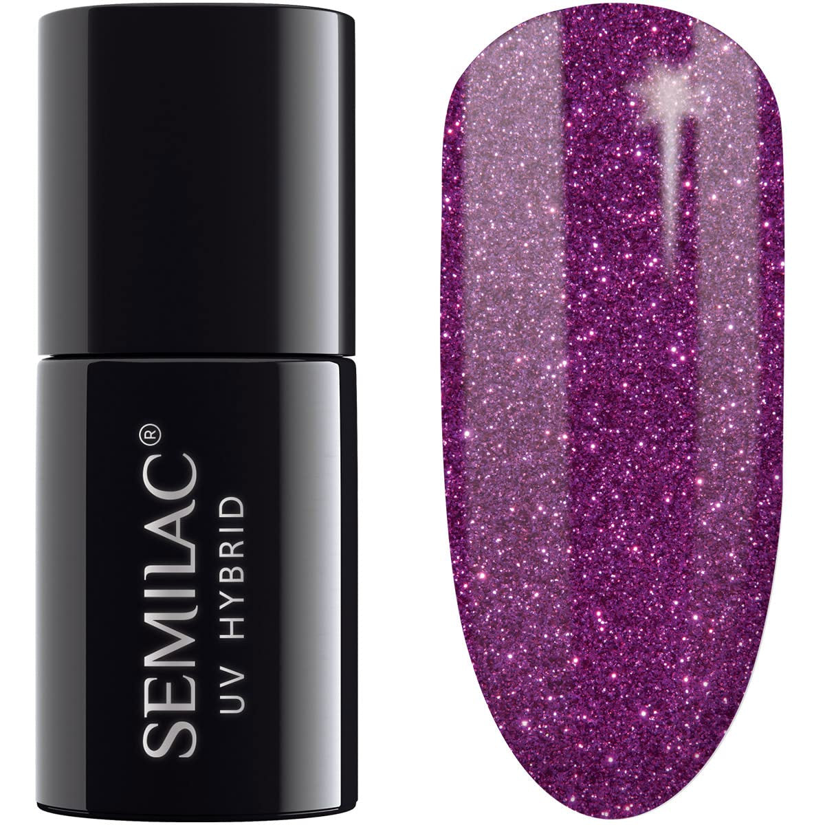Semilac UV Nagellack Hybrid 404 Muffin de Frijoles Negros 7ml Kollektion Sabores de Otoño