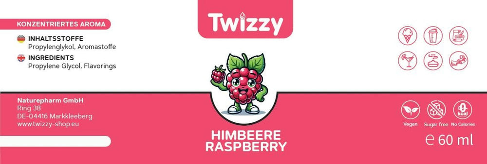 Twizzy, intenso sabor a frambuesa, 60 mililitros Arome Naty Shop
