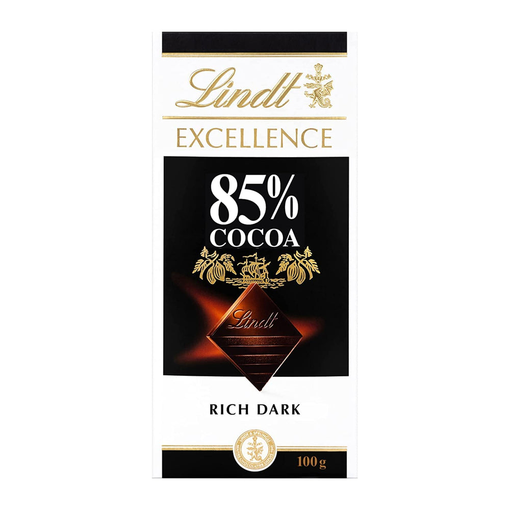Chocolate Lindt | Barra EXCELENCIA 85% Cacao | 100g | Chocolate extra oscuro | Barra de chocolate vegana